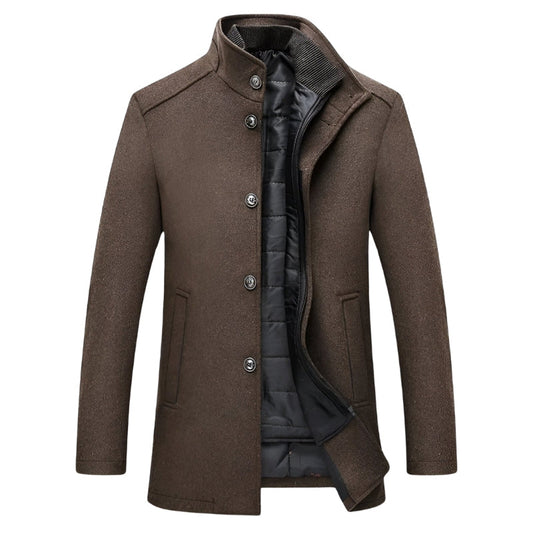 Daan - Trenchcoat met lange mouwen, knopen en rits Velani
