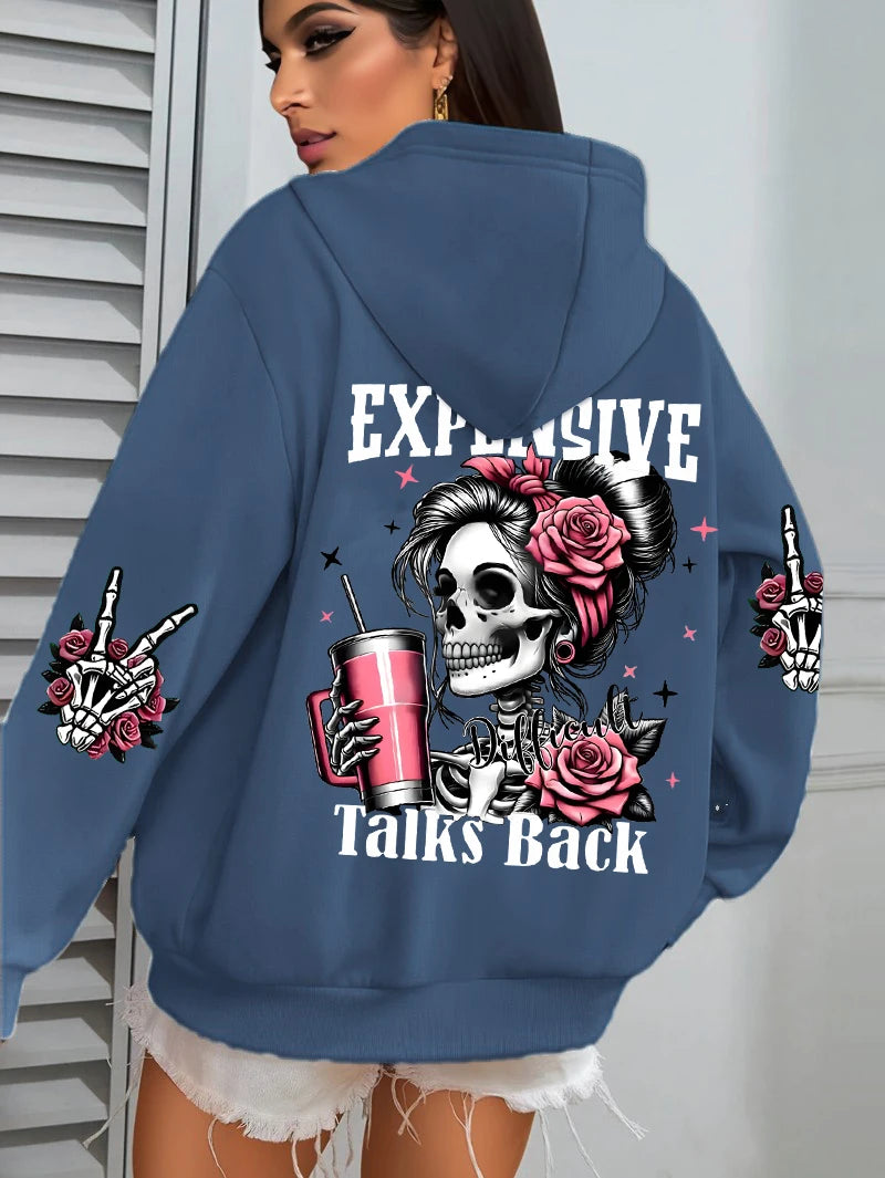 Expensive Talks hættetrøje – unisex sweatshirt med tryk