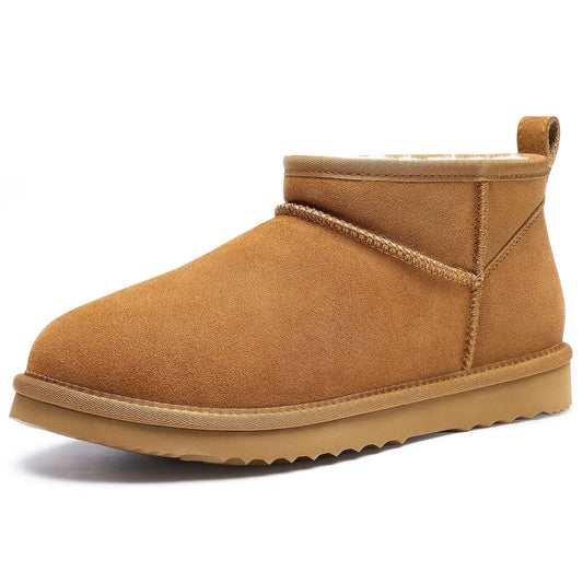 Dameboots i ruskind med varm foring