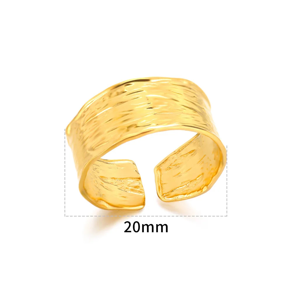 Solinne ring – Justerbar ring i rustfrit stål med geometrisk form