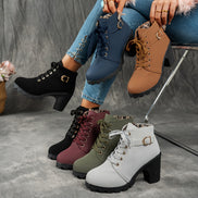 Solviera Mid Heel Ankle Boots
