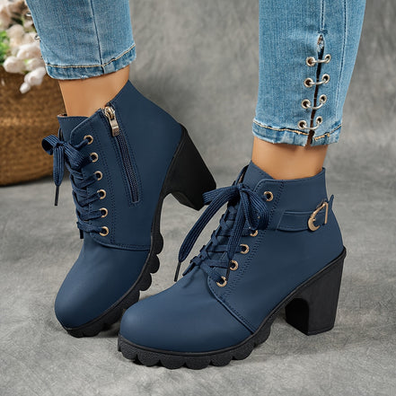 Solviera Mid Heel Ankle Boots