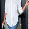 Alveria Split Button Blouse