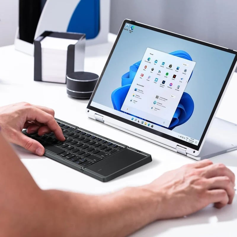 FlexiKey foldbart tastatur – Bluetooth med touchpad