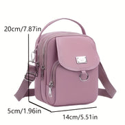 Melora Crossbody Bag – Let nylon taske med flere lynlåslommer
