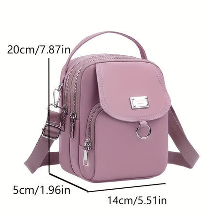 Melora Crossbody Bag – Let nylon taske med flere lynlåslommer