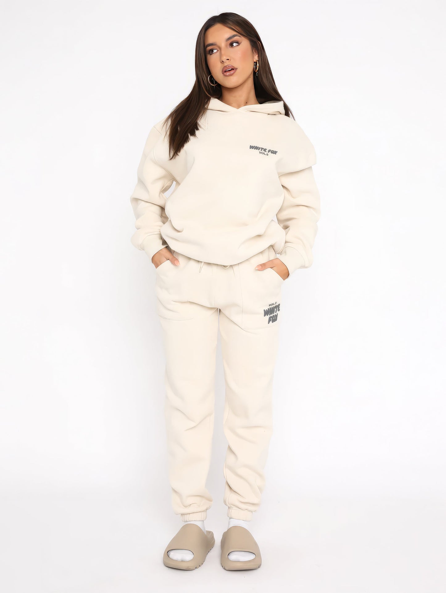 White Fox Luxe Lounge Set – Hoodie & Joggers