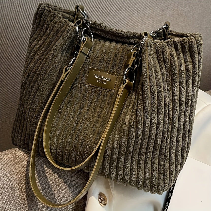 Cordira Corduroy Shoulder Bag
