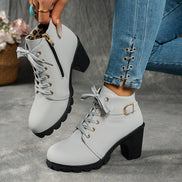 Solviera Mid Heel Ankle Boots