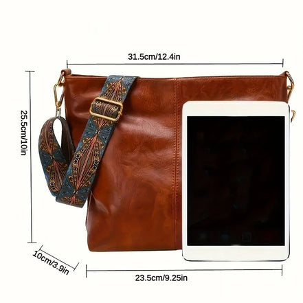 Lyria Tote Bag – Rummelig skulder- og crossbodytaske med bred rem