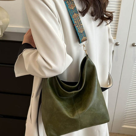 Lyria Tote Bag – Rummelig skulder- og crossbodytaske med bred rem