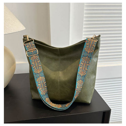 Lyria Tote Bag – Rummelig skulder- og crossbodytaske med bred rem