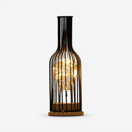Trinexa bordlampe i stål – lampe med trådkurvdesign til bordplacering