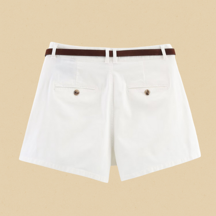 Dames shorts med bælte og læg – Linavera