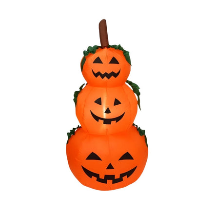 Nafukovacia halloweenska tekvicová dekorácia s LED osvetlením, 120 cm – Pumpvaro