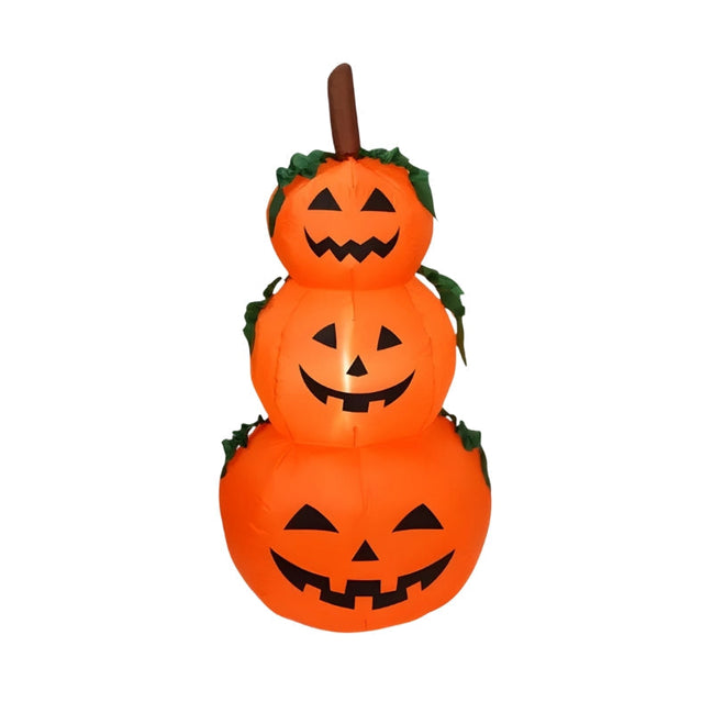 Nafukovacia halloweenska tekvicová dekorácia s LED osvetlením, 120 cm – Pumpvaro