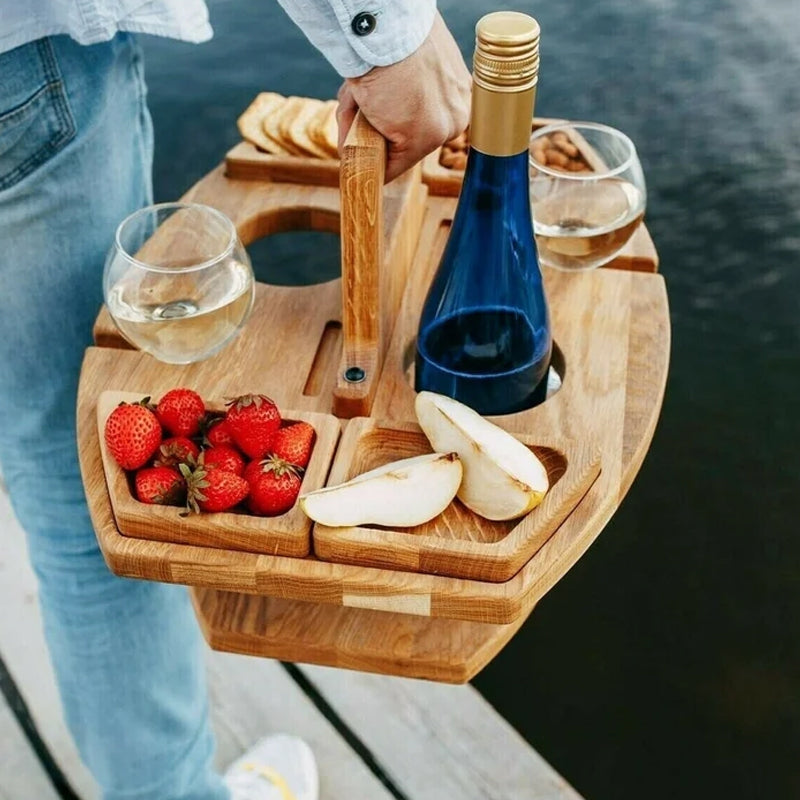 Trayloft Mini-bord – bærbart træbord med håndtag