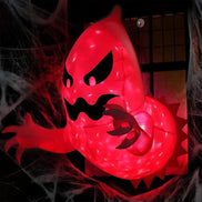 Nafukovacia halloweenska figúrka ducha s LED osvetlením, 121 cm – Ghostara