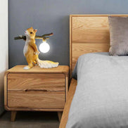 Squirena LED mini bordlampe i trædesign