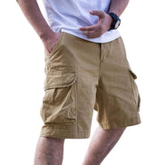 Herre cargo shorts med lommer og knap- og lynlåslukning – shorts til hverdag og fritid – Kervano