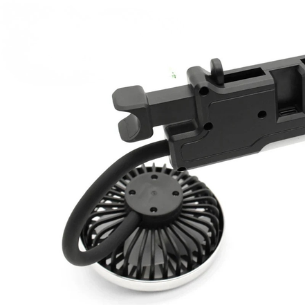 Bilventilator med dobbelthoved og USB-tilslutning – Virexo