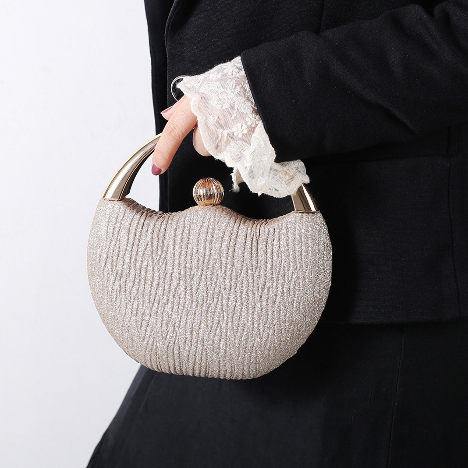 Velmora taske dame – clutch taske med lynlås og håndtag