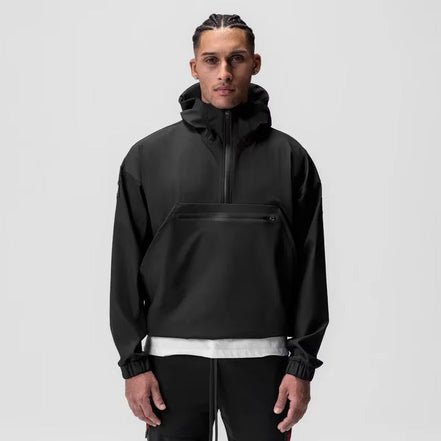 Neravio hooded jacket med halv lynlås