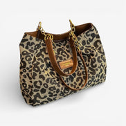 Leovira taske dame – skuldertaske med leopardprint og justerbar rem