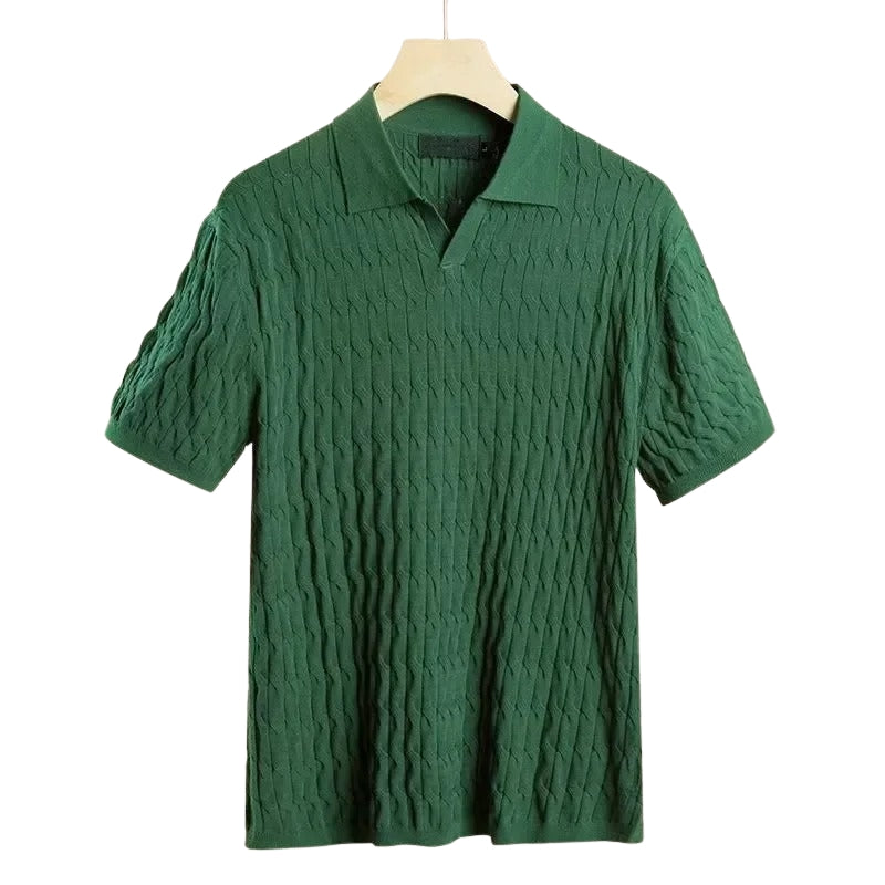 Herre polo t-shirt med krave og korte ærmer – t-shirt til hverdag og fritid – Elvoro