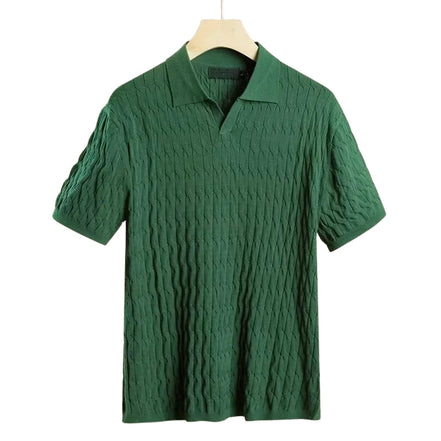 Herre polo t-shirt med krave og korte ærmer – t-shirt til hverdag og fritid – Elvoro