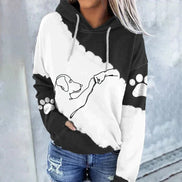 Novara printed hoodie med justerbar hætte