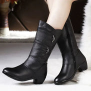 Velmira knee high boots med lynlås