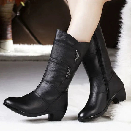Velmira knee high boots med lynlås