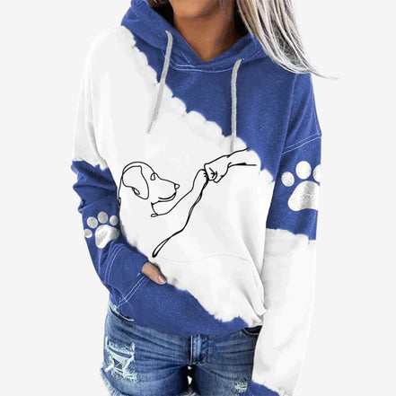 Novara printed hoodie med justerbar hætte