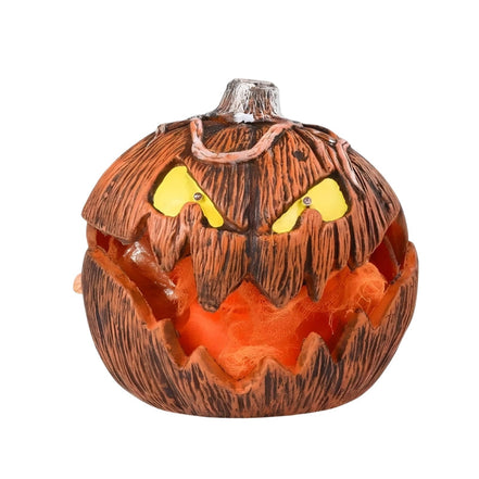 Halloweenska tekvicová lampášová dekorácia s LED svetlom a efektom mihotania – Velmira