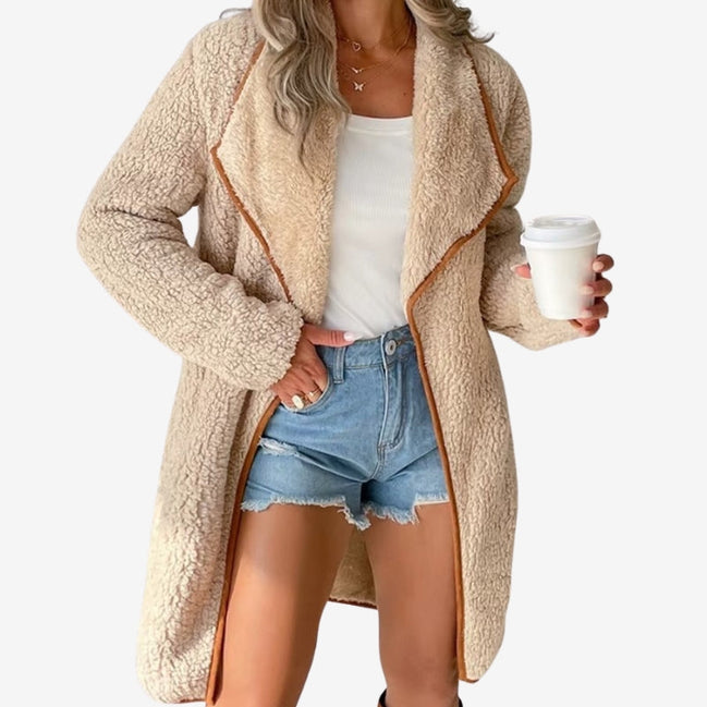 Ardena open front coat med sidelommer