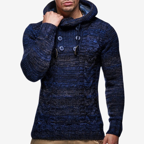Keldor hoodie med hætte og knapdetalje