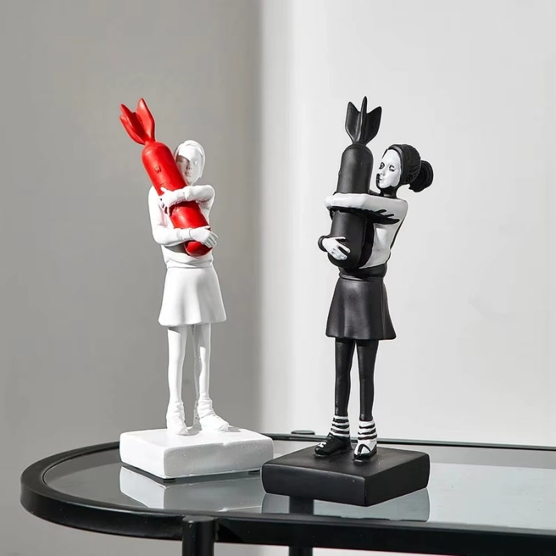 Karvion dekorativ figur i harpiks – karakterformet statue til bord eller hylde