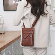 Larevia Crossbody Taske med Justerbar Rem og Lynlåslommer
