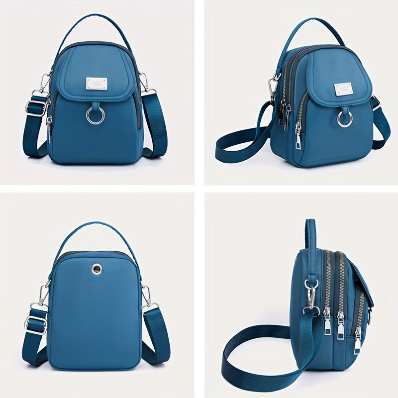 Melora Crossbody Bag – Let nylon taske med flere lynlåslommer