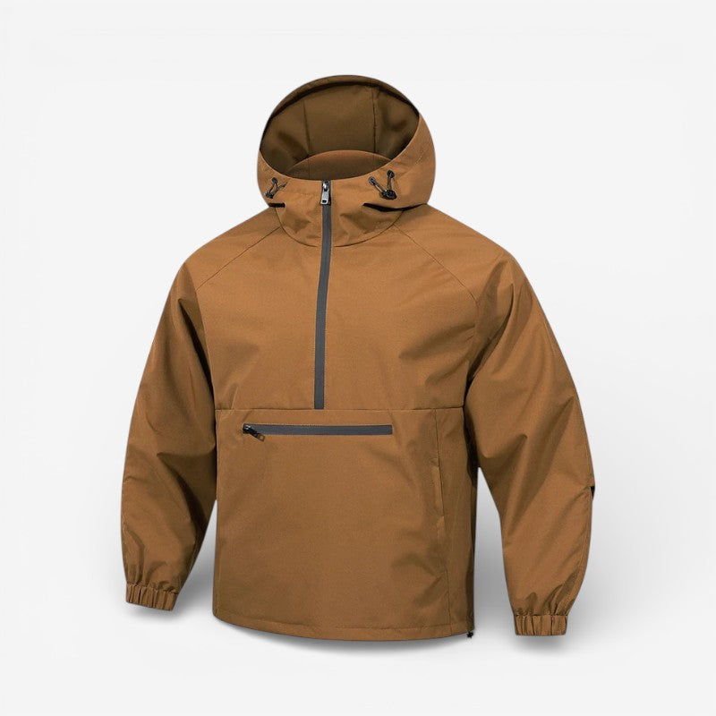 Neravio hooded jacket med halv lynlås