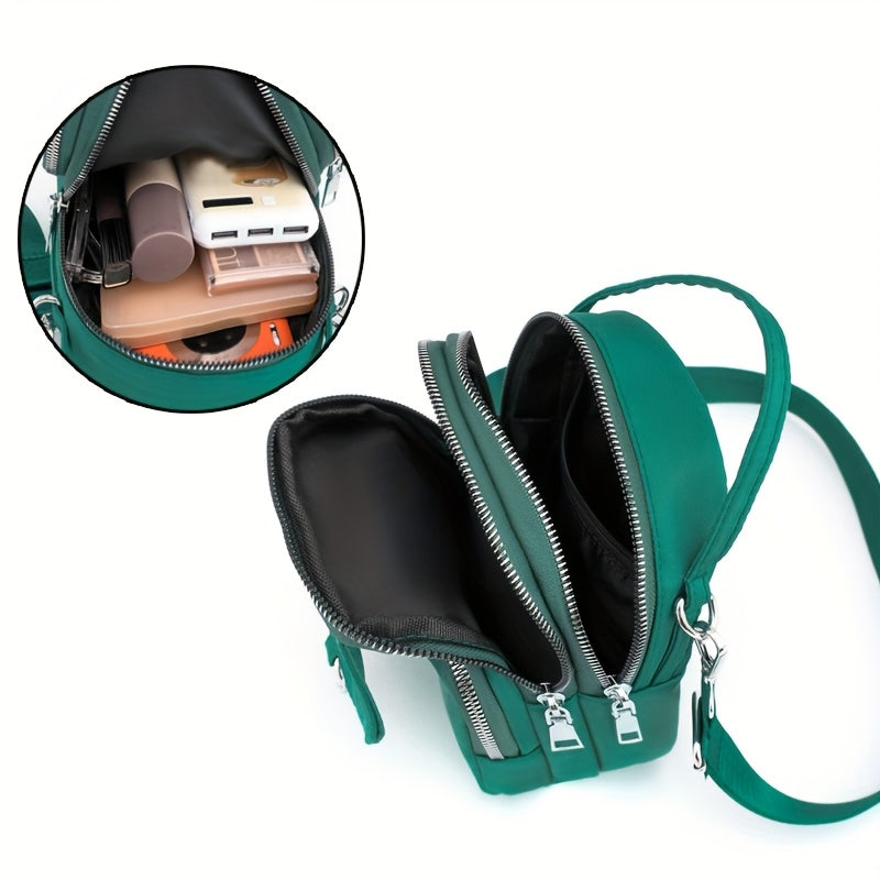 Melora Crossbody Bag – Let nylon taske med flere lynlåslommer