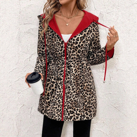 Revania reversible hooded coat med lynlås