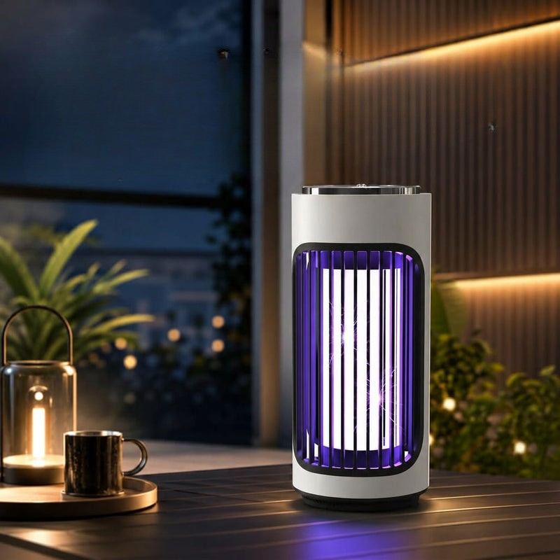 Dobíjecí UV lampa na hmyz s 360° světlem a elektrickou mřížkou – Insectora