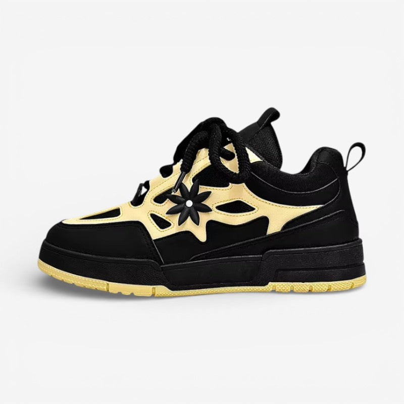 Zavero round toe sneakers med snørelukning