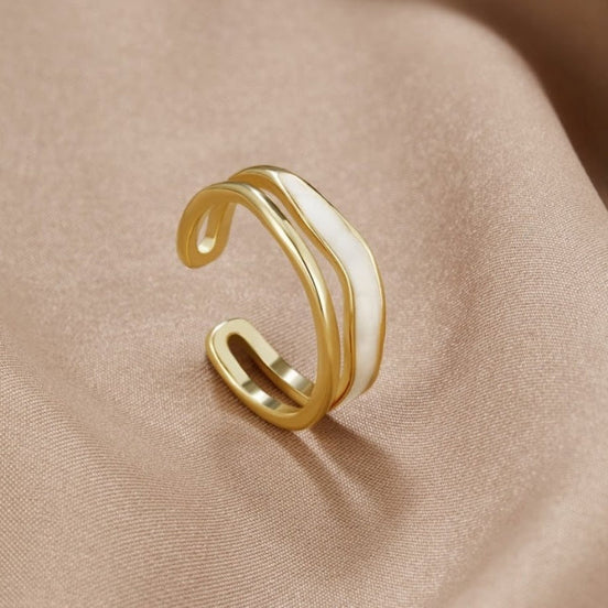 Velmora damering – åben ring med bølgeformet design