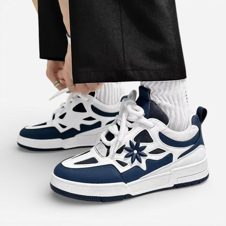 Zavero round toe sneakers med snørelukning