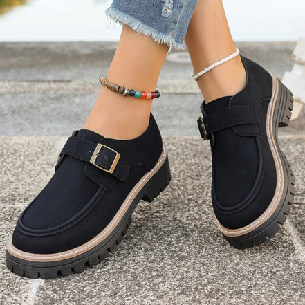 Morvane buckle boots med rund tå