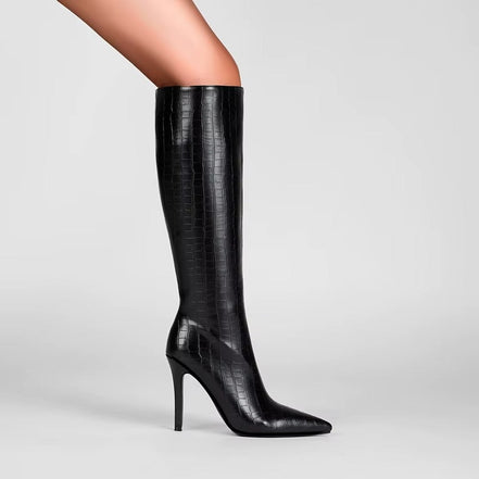 Veloria knee high boots med spids tå