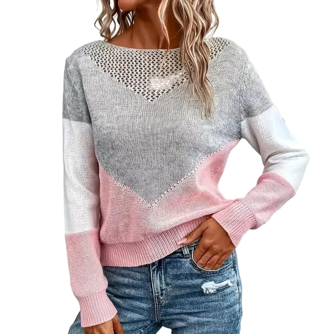 Luva uld striktrøje – afslappet pasfor